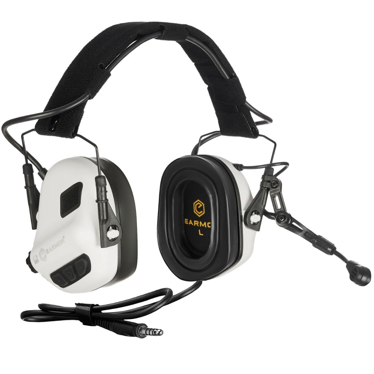 EARMOR M32 PLUS Tactical Headset White | Free USA Shipping