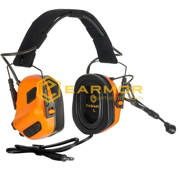 EARMOR M32 PLUS Tactical Headset Orange - USA Free Shipping
