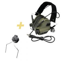 EARMOR - Tactical Headset M32H with Helmet Adapter-Earmor M32H US