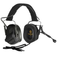 EARMOR M32 PLUS Military Tactical Hearing Protection with Communication Black-M32-BK-PLUS-USA