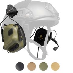 EARMOR Tactical Noise Canceling Headset With Helmet Adapters ARC, M-LOK, EXFIL-Earmor M32H US