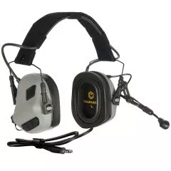 EARMOR M32 PLUS Military Tactical Hearing Protection with Communication Grey-M32-GY-PLUS-USA